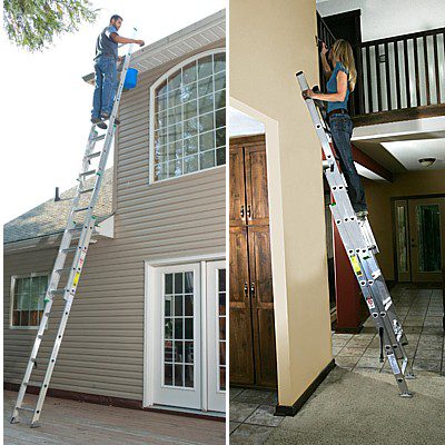 Thang nhôm Poongsan được dùng để sửa chữa mái nhà Thang nhôm Poongsan được dùng để sửa chữa mái nhà